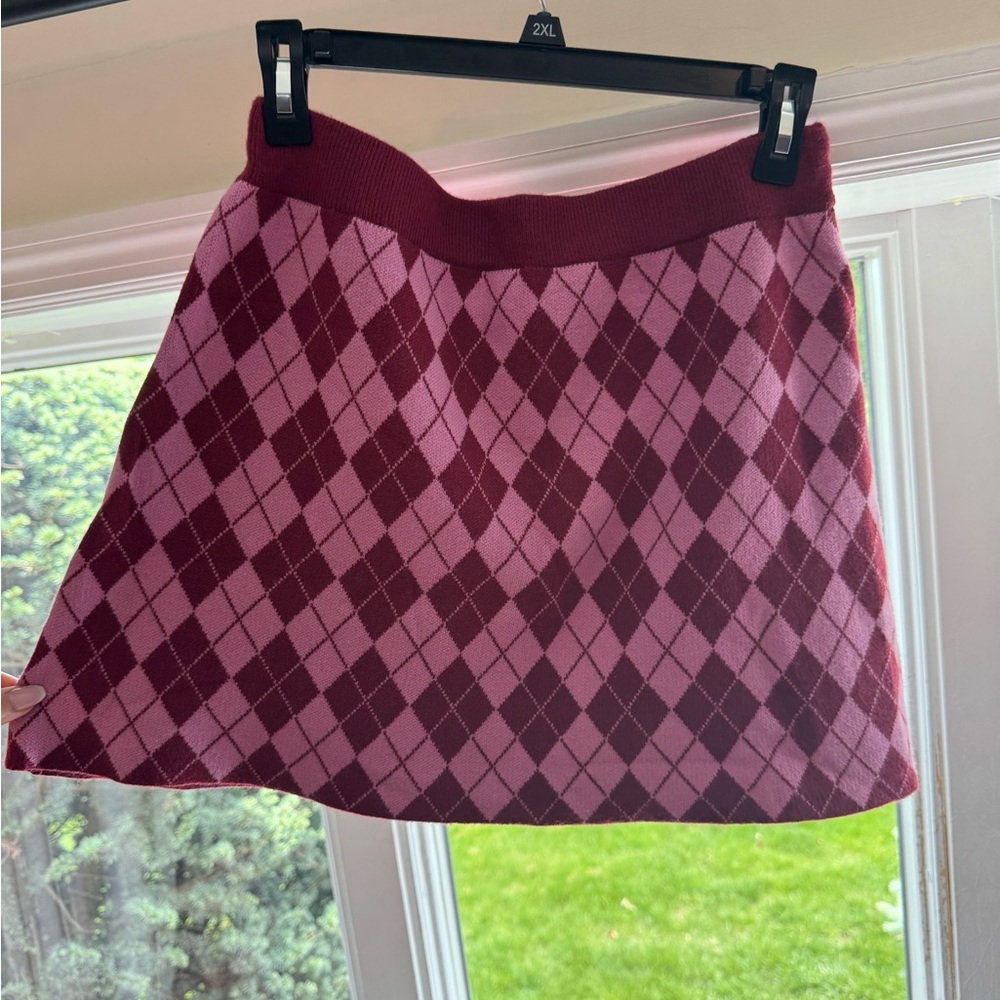Sugar Thrillz Red and Pink A-Line Mini Skirt